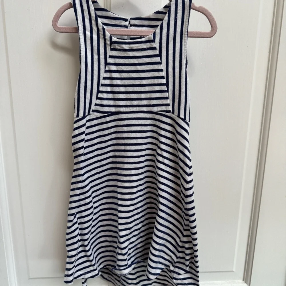 Carter's 3T Girls Navy and White Striped Tank Top High Low Dress
